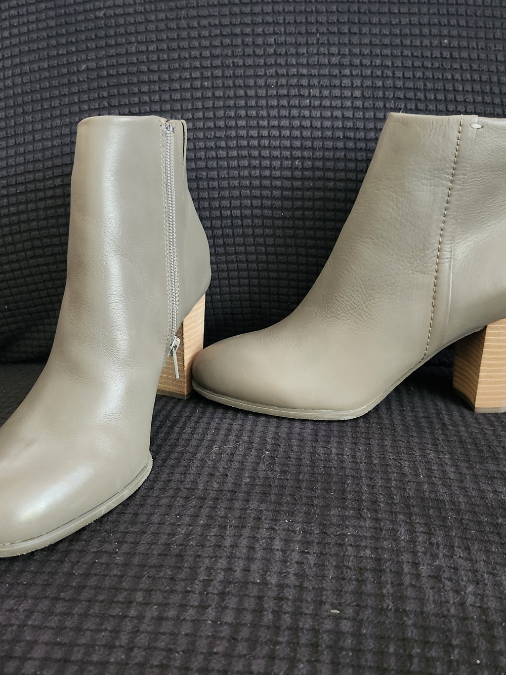 Vionic Olive-Taupe (OYSTER) KENNEDY  Block Heel Ankle Boots